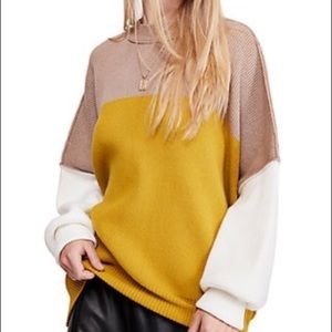 Free People Easy Street Color Block Sweater
